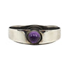 Frank Patania Jr. - Amethyst and Sterling Silver Lunar Double Cuff c. 1960s, size 5.75 (J91699-1022-065)