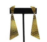 Frank Patania Jr. - Contemporary 14K Gold Post Dangle Earrings, 3.375" x 0.875" (J91699-1022-072)