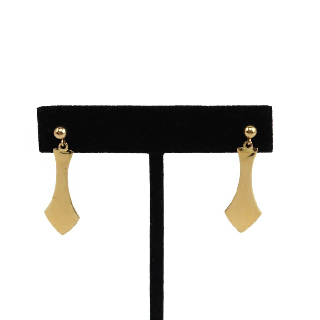Frank Patania Jr. - Contemporary 14K Gold Post Earrings, 1.25" x 0.375" (J91699-1022-073)