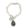 Sam Patania Collection - "Aja" Treated Naja Turquoise and Sterling Silver Silver Bracelet, size 7 (J91699-1220-008)
