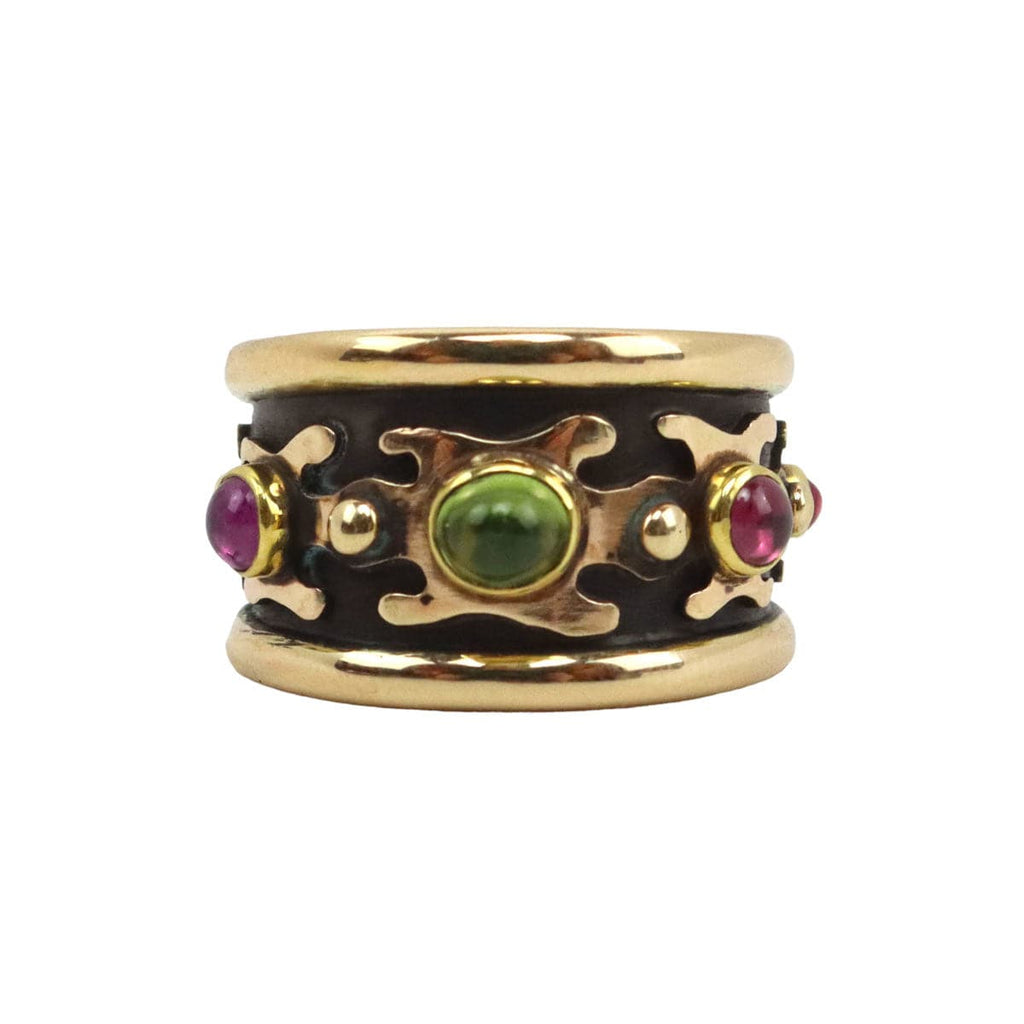 Frank Patania Jr. - Multi-Stone and 14K Gold Overlay Ring, size 10.5 (J91699-1222-002)
