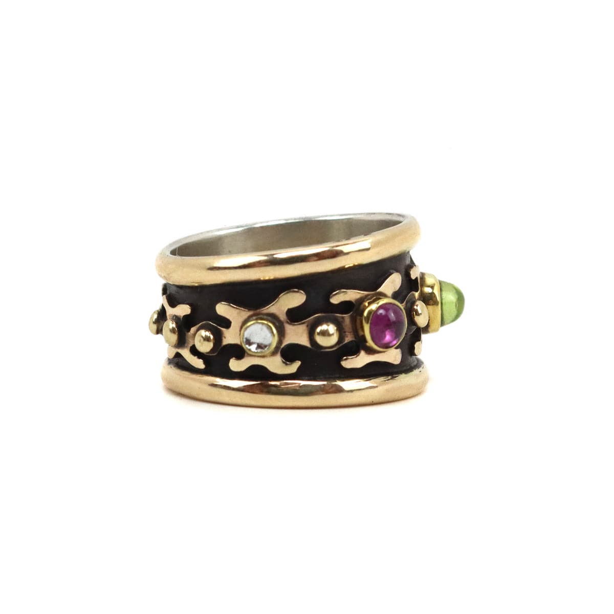 Frank Patania Jr. - Multi-Stone and 14K Gold Overlay Ring, size 10.5 (J91699-1222-002) 1