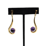 Frank Patania Jr. - Amethyst and 14K Gold Post Earrings, 2" x 0.5" (J91699-1222-017) 1