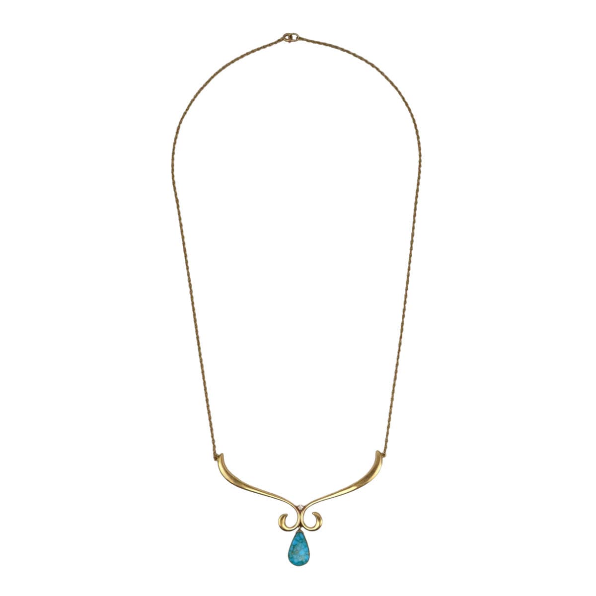 Frank Patania Jr. - Turquoise and 14K Gold Necklace, 16" length (J91699-1222-026) 1