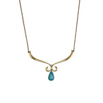 Frank Patania Jr. - Turquoise and 14K Gold Necklace, 16" length (J91699-1222-026)