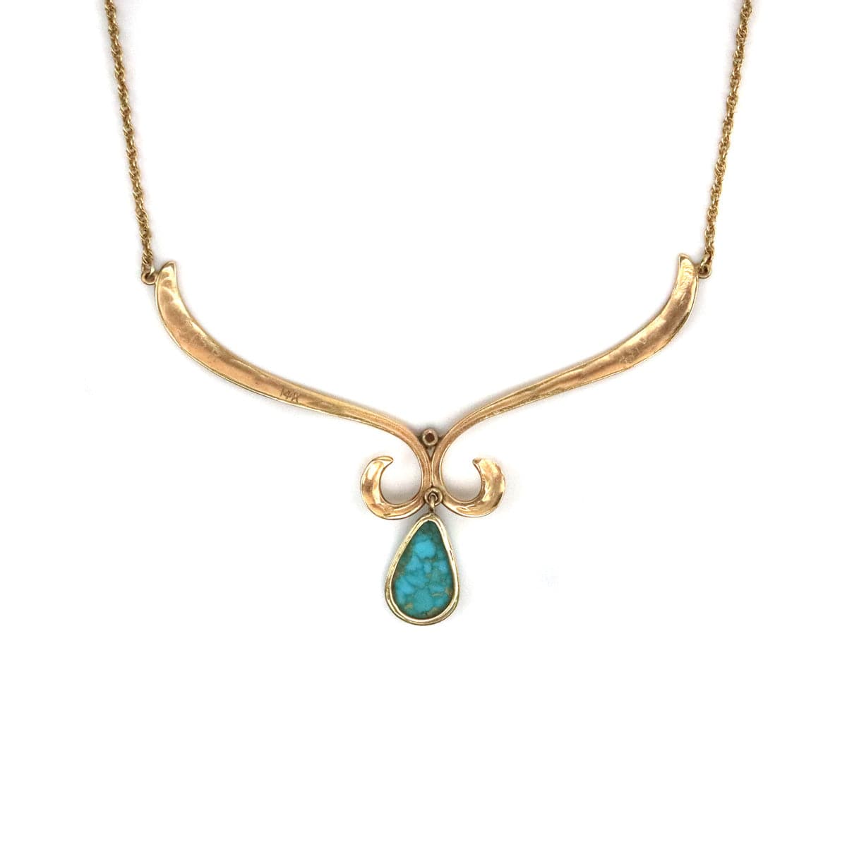 Frank Patania Jr. - Turquoise and 14K Gold Necklace, 16" length (J91699-1222-026) 2