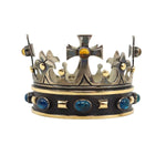 Frank Patania Jr. - Sapphire, Citrine, 14K Gold, and Silver Crown, 1.375" x 1.5" (J91699-1222-032)