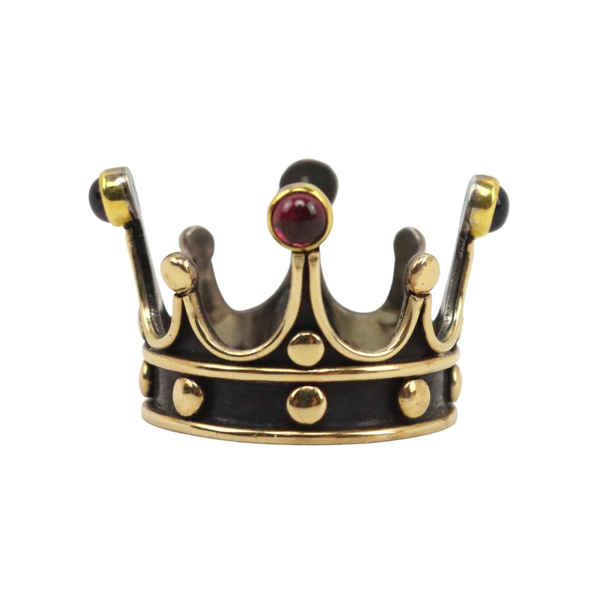 Frank Patania Jr. - Garnet, 14K Gold, and Silver Crown, 0.75" x 1" (J91699-1222-035)
 2