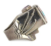 Eveli Sabatie - "Temple of Water" Multi-Stone Channel Inlay Ring c. 1990s, size 7.5 (J91903C-0922-002) 1