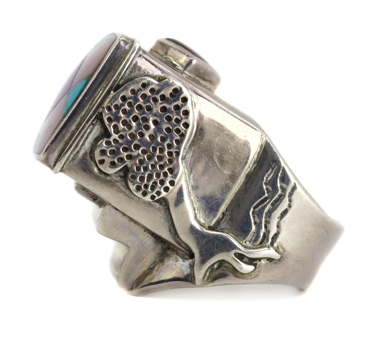 Eveli Sabatie - "Temple of Water" Multi-Stone Channel Inlay Ring c. 1990s, size 7.5 (J91903C-0922-002) 3