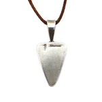 Sherian Honhongva (b. 1960) - Hopi Multi-Stone Channel Inlay, Sterling Silver, and 14Kt Gold Pendant with Leather Cord c. 2000s, 1.75" x 0.75" (J91924-0421-006) 3
