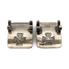 Kenneth Begay (1913-1977) and White Hogan Shop - Navajo Set of 2 Silver Card Holders with Stamped Designs c. 1960s (J91924-1020-004) 1
