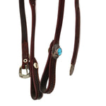 Navajo Leather, Turquoise, and Silver Horse Bridle c. 1930-40s, 37" x 15" (M91926B-1121-002)4
