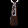Moonstone, Agate, Hematite, Silver, and Ironwood Necklace c. 1980, 24" length (J91936C-0318-038) 2

