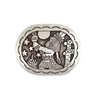 Floyd Becenti Jr. and Lloyd Becenti - Navajo Sterling Silver Overlay Belt Buckle with Kachina Pictorial c. 1980-90s, 2.25" x 3" (J91305C-0521-010)
