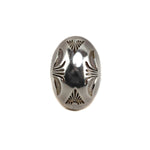 
Orville Tsinnie (1943-2017) - Navajo - Sterling Silver Ring with Stamped Design c. 2000s, size 6 (J91963-0523-007)