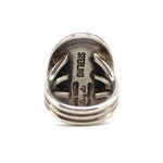 Orville Tsinnie (1943-2017) - Navajo - Sterling Silver Ring with Stamped Design c. 2000s, size 6 (J91963-0523-007)