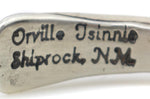 Orville Tsinnie (1943-2017) - Navajo Contemporary Sterling Silver Bracelet with Stamped Design, size 5.5 (J91963-0622-001)4
