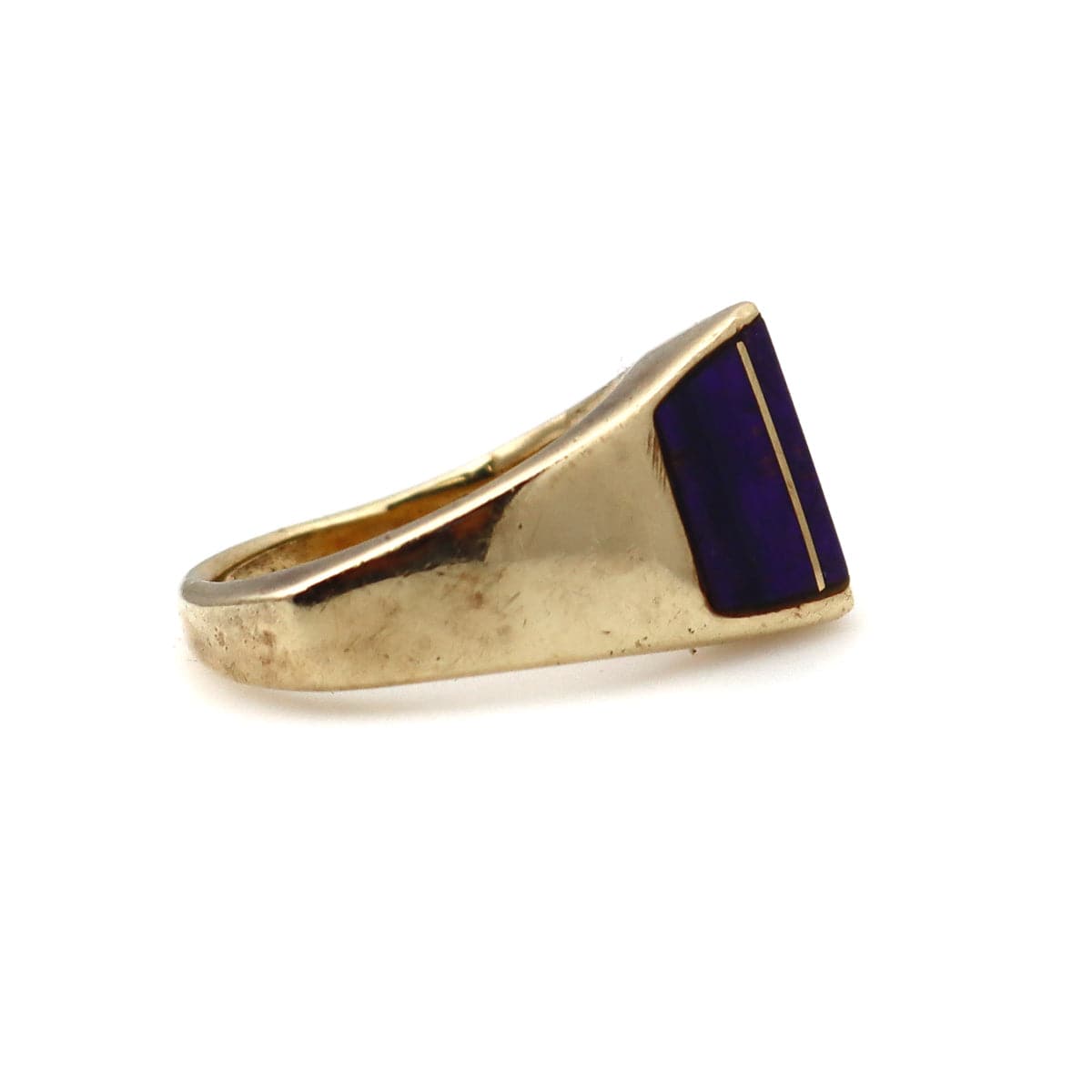 Andy Lee Kirk (1947-2001) - Isleta/Navajo Contemporary Sugilite, Opal, and 14K Gold Asymmetrical Ring, size 5 (J91963-0721-005) 1
