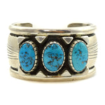Orville Tsinnie - Navajo Turquoise and Silver Bracelet c. 1990s, size 6.75
