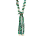 Navajo Turquoise Nugget and Heishi Necklace with Jocla Pendants c. 1960s, 30" length (J91993C-0921-016)3