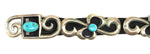 "Toddy" - Navajo Turquoise, Silver Sandcast, and Leather Belt c. 1950s, 32" length (J92243-0421-018)1