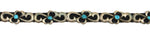 "Toddy" - Navajo Turquoise, Silver Sandcast, and Leather Belt c. 1950s, 32" length (J92243-0421-018)2