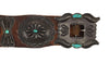 Navajo Turquoise, Silver, and Leather Concho Belt c. 1930s, 33"-38" waist (J92323A-0522-001) 2
