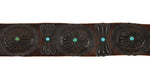 Navajo Turquoise, Silver, and Leather Concho Belt c. 1930s, 33"-38" waist (J92323A-0522-001) 3
