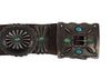Navajo Turquoise, Silver, and Leather Concho Belt c. 1930s, 31"-38" waist (J92323A-0522-002) 3
