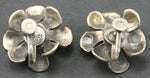 Mexican Amethyst and Silver Screwback Earrings, c. 1940s, 0.875" (J92447-0612-009)