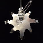 Rodney Coriz - Santo Domingo (Kewa) Sterling Silver and Multi-Stone Inlay Pendant with Handmade Sterling Silver Chain - 30" (J9487)