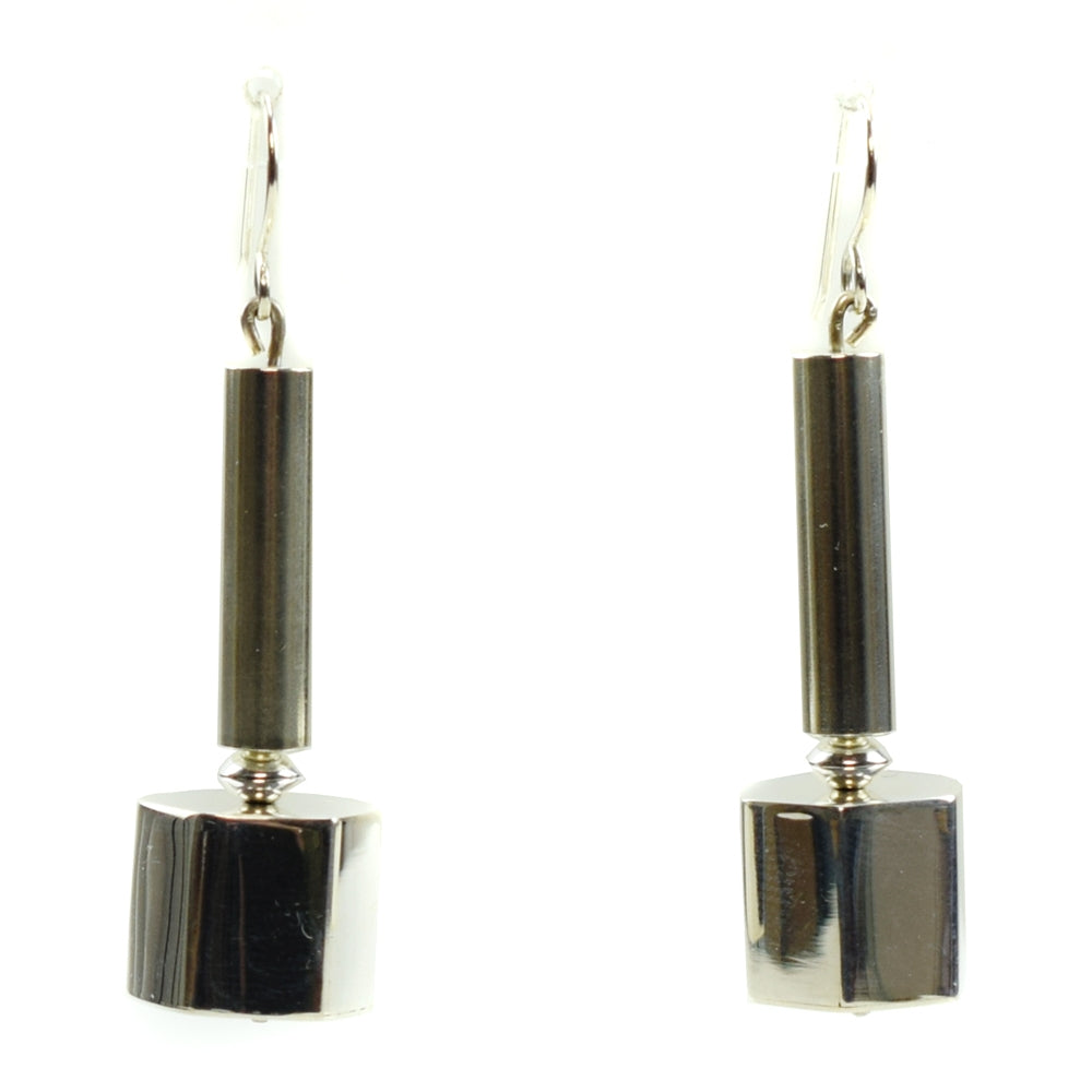 Rodney Coriz - Santo Domingo (Kewa) Sterling Silver Necklace and French Hook Earrings Set (J9488)