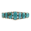 Navajo Turquoise and Silver Bracelet c. 1950-60s, size 7 (J9962)
