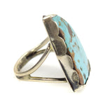 John Elliot - Navajo Turquoise and Silver Ring c. 1960s, Size 6.75 (J9997)