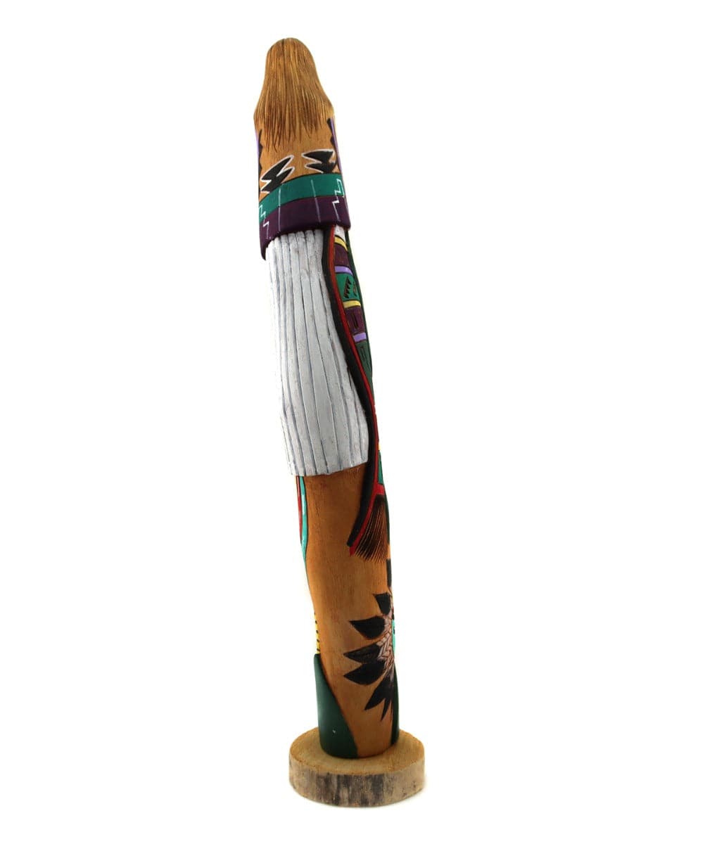 Jerry Guy (Navajo) - Carving of a Hopi Long-Haired Kachina c. 1990-2000s, 18" x 3.25" x 5" (K1616) 2
