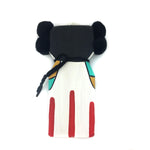 Ted Puhuyesva, Hotevilla - Hopi Hano Mana (Variant) (Hano Maiden) Cradle Kachina, c. 1980s, 7" x 4.25" x 0.75" (K1624-10)1