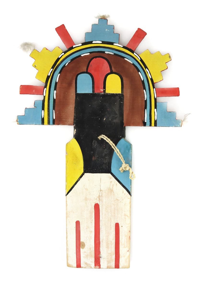 Hopi Shalako Cradle Doll Kachina c. 1950-60s, 13" x 8.5" x 1.5" (K1634-010) 1