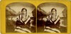 Stereoview of Sioux Woman with First Phase Chief's Blanket, 1875, 3.5" x 7" (M1397)