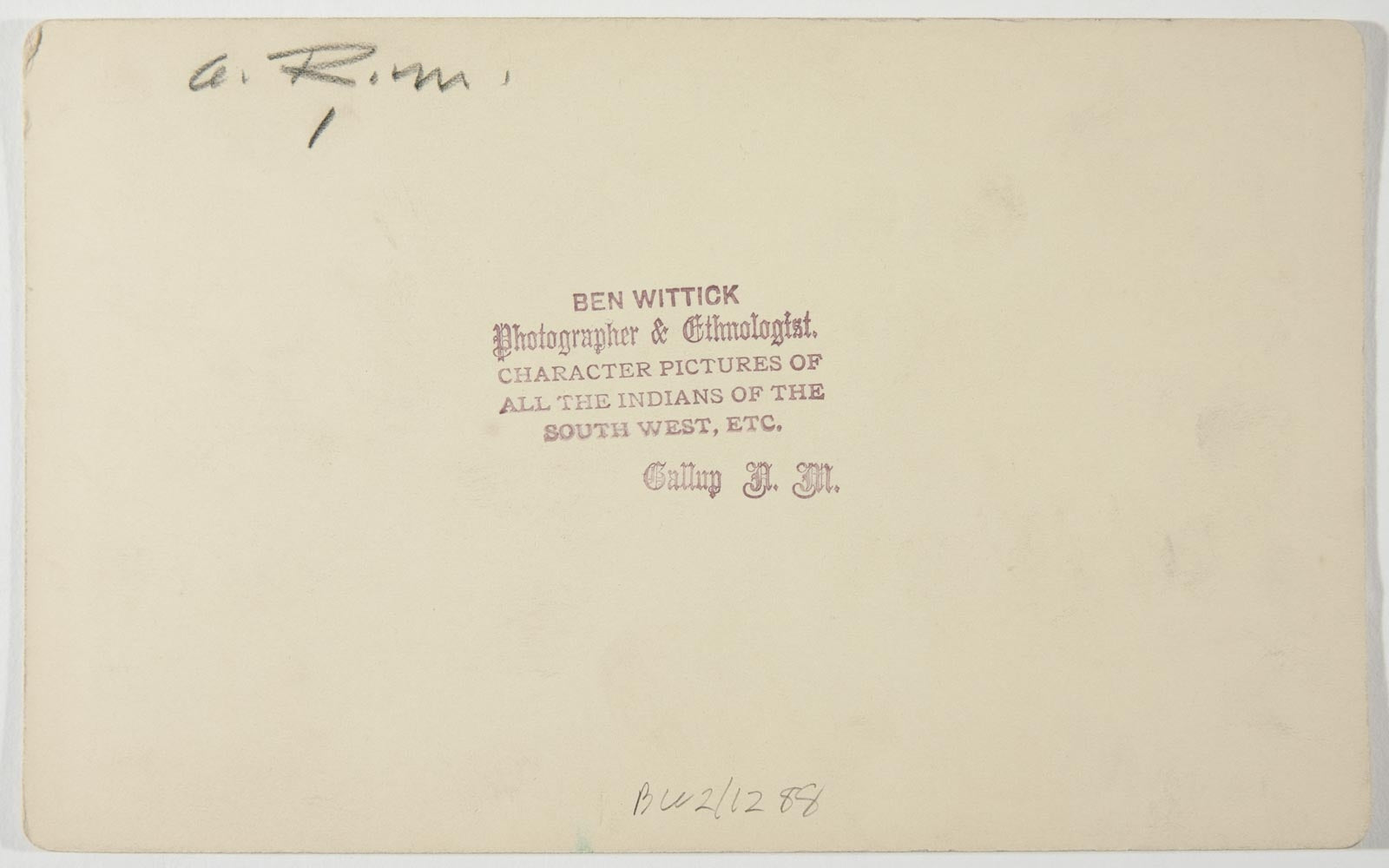 Ben Wittick (1845-1903) - Zuni Pueblo NM, Evening from the S.W., c. 1890