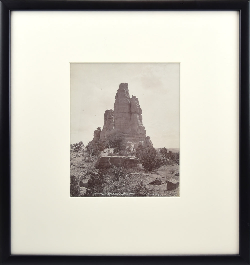 Ben Wittick (1845-1903) - Tzeh-O-Ue The Navajo Church From the North, Old Landmark Near Wingate, NM, c. 1890