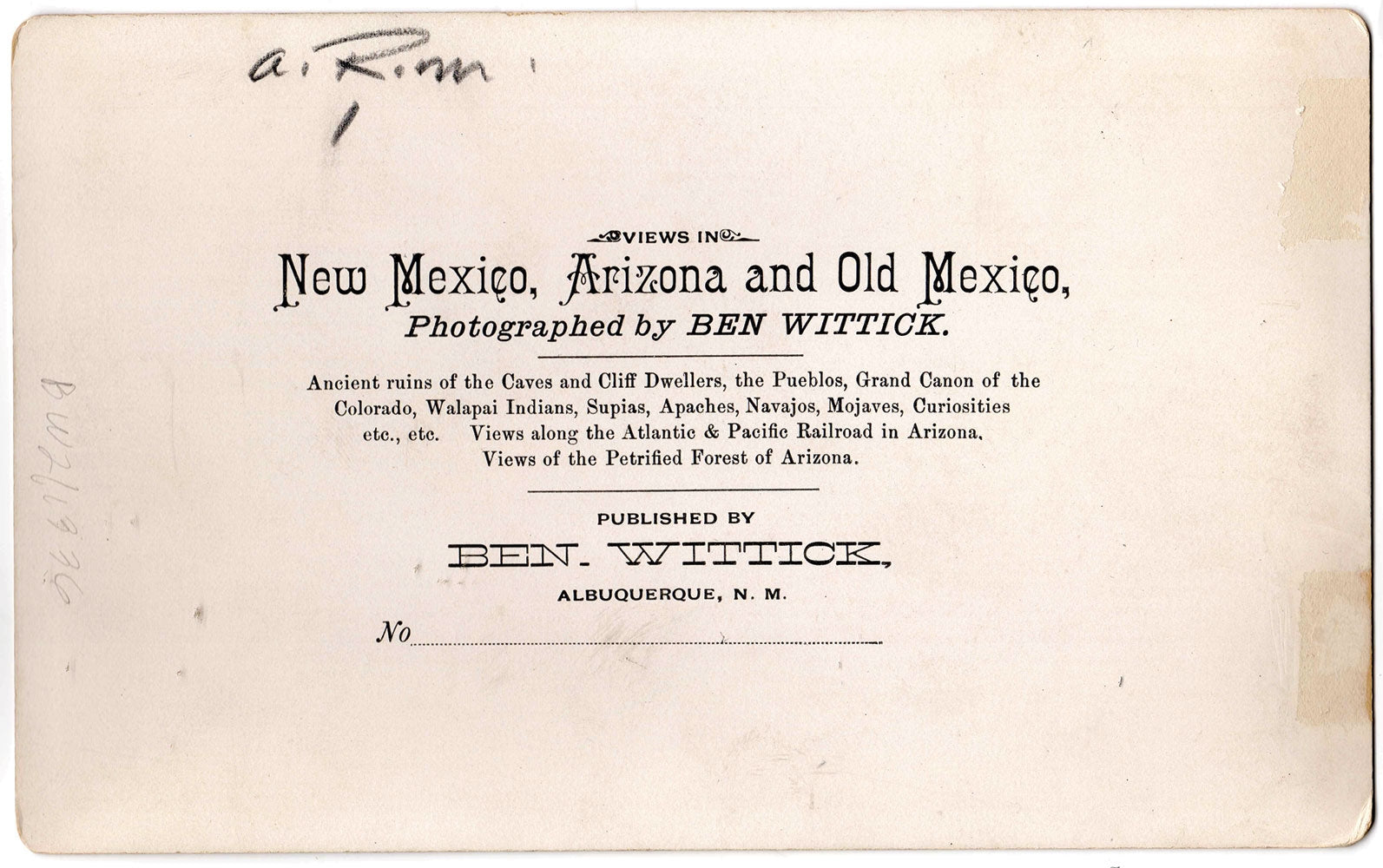 Ben Wittick (1845-1903) - Mojave Woman, Needles, California
