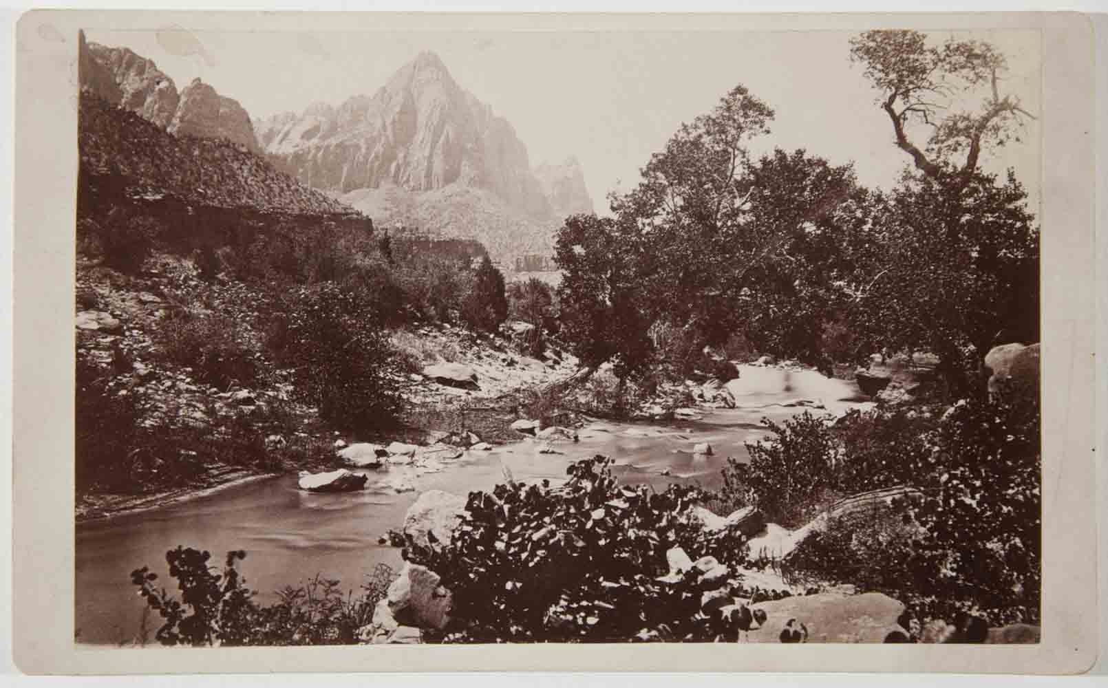 Ben Wittick (1845-1903) and John K. Hillers (1843-1925) - Zion's Peak, Rio Virgin, Utah, 1873