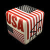 Kaiser Suidan - "LOVE USA" American Flag Porcelain Cube
