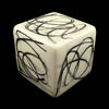 Kaiser Suidan - Black and White Scribbles Porcelain Cube
