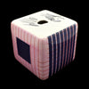 Kaiser Suidan - Pink, Purple, and White Striped Porcelain Cube 1
