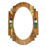 F. Tsethlikai - Zuni Wooden Mirror Frame with Painted Kachina Pictorials c. 2000s, 32" x 22" 0.75" (M1779)
