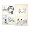 Group of 56 Original Kiowa Drawings, 120 Anko Calendar Drawings, and 13 Vinyl Records of Songs Arranged and Sung by Various Singers of the Southern and Northern Plains Tribes (M90218C-0621-001)2