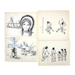 Group of 56 Original Kiowa Drawings, 120 Anko Calendar Drawings, and 13 Vinyl Records of Songs Arranged and Sung by Various Singers of the Southern and Northern Plains Tribes (M90218C-0621-001)2