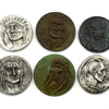 Joe Beeler (1931-2006) - Set of 10 Contemporary Bronze and Pewter Medallions with Native American Faces 2
